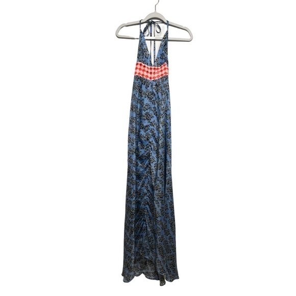 Elegant Blue Halter Maxi Dress - Picture 3 of 8
